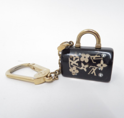 Authentic Louis Vuitton Charm Keyholder Key Ring  Speedy  Cles Gold #42832