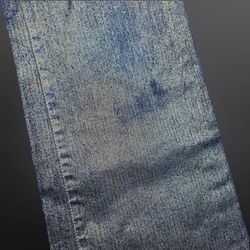 Y2K Parasuco Bootcut Jeans Size 28 Dark Wash Metallic Gold Coated Extreme Fit - Picture 10 of 11