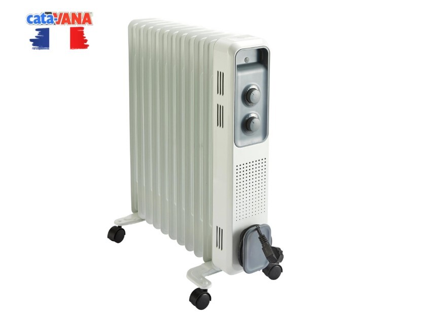 Radiateur bain d'huile 2500W contre le froid - Chauffage mobile économie d'énergie