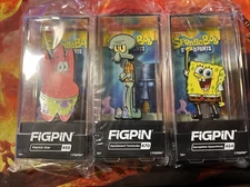 FiGPiN SpongeBob Combo Pin Pack: Spongebob, Squidward, Patrick Star