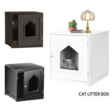 Wooden Cat Litter Box Enclosure Cat Litter Box Furniture Cat House Washroom