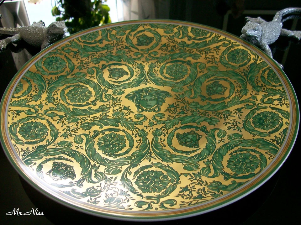 Rosenthal Versace Medusa Garland Green Platz/-Wandteller 33 cm *NEU & OVP*
