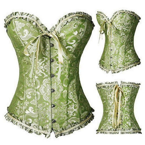 Taillentrainer Stahl entbeint sexy Schnürung Bustier Shapewear Korsett Top & G-String - Bild 10 von 27