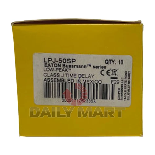 10PCS/New in Box BUSSMANN LPJ-50SP Fuse 50A 600V