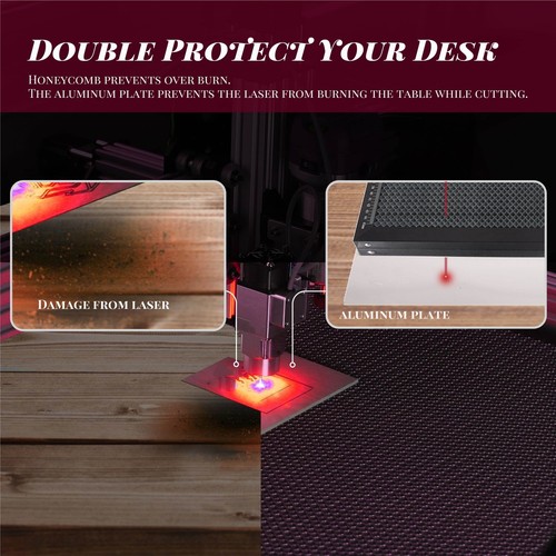 Laser Bed Honeycomb Working Table 18.5” x17.32”x 0.87" for CO2 Laser Engraver - Picture 2 of 8