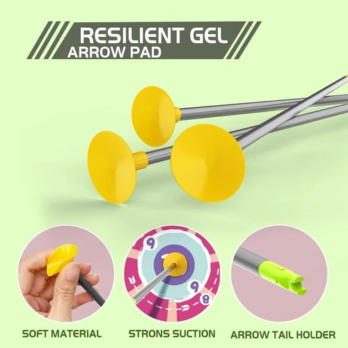 10 Arrow Suckers Per Set Bow and Arrow Toys Set Birthday Target Stand Kids Toys - Picture 8 of 9