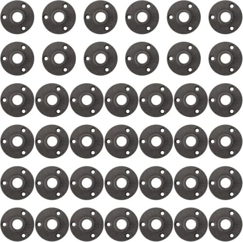 40 Pack 3/4 Inch Malleable Cast Iron Pipe Flange Fittings
