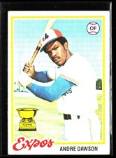 ANDRE DAWSON All-Star ROOKIE CARD Montreal Expos 1978 TOPPS VINTAGE Chicago Cubs. rookie card picture
