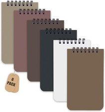 6 Pack Small Pocket Notebook 3x5 Spiral Notepads With Lined 6 colors