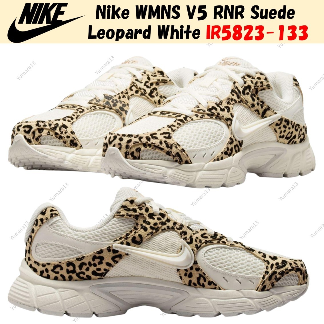 Nike WMNS V5 RNR Suede Leopard White IR5823-133 Women's Size | eBay