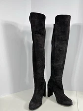 Stuart Weitzman Over the Knee Boots  Womens 6M Dark Brown Suede Leather
