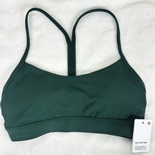 NWT Lululemon Flow Y Bra Nulu Light Support A  C Cups. Sz 4 Legacy Green LW2CRHS