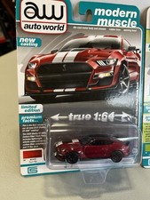 Auto World 2022 Modern Muscle Rapid Red 2020 FORD MUSTANG SHELBY GT500 Car New 