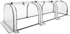 Christow Small Grow Tunnel Cloche Garden Polytunnel Greenhouse with Reinforced C