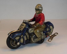 Schuco Blechspielzeug Nr. 1000 Motorrad Curvo Uhrwerk Made in US-Zone #3284