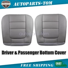 Driver & Passenger Bottom Seat Cover Gray Perforated For 2001 Ford F-250 F-350