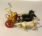 Marx Original 1959 Ben Hur Playset Chariot 4 Horses Male Driver Figurine Toy