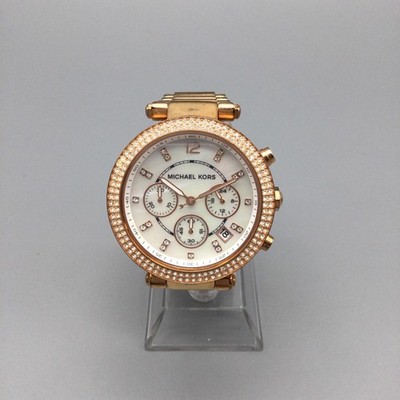 Michael Kors Womens Watch 39mm Rose Gold Tone Chronograph MK-5491