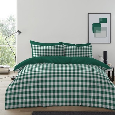 Gingham Karo Bettbezug Wendedecke Bettwäsche Kissenbezug Single Double King/Groß