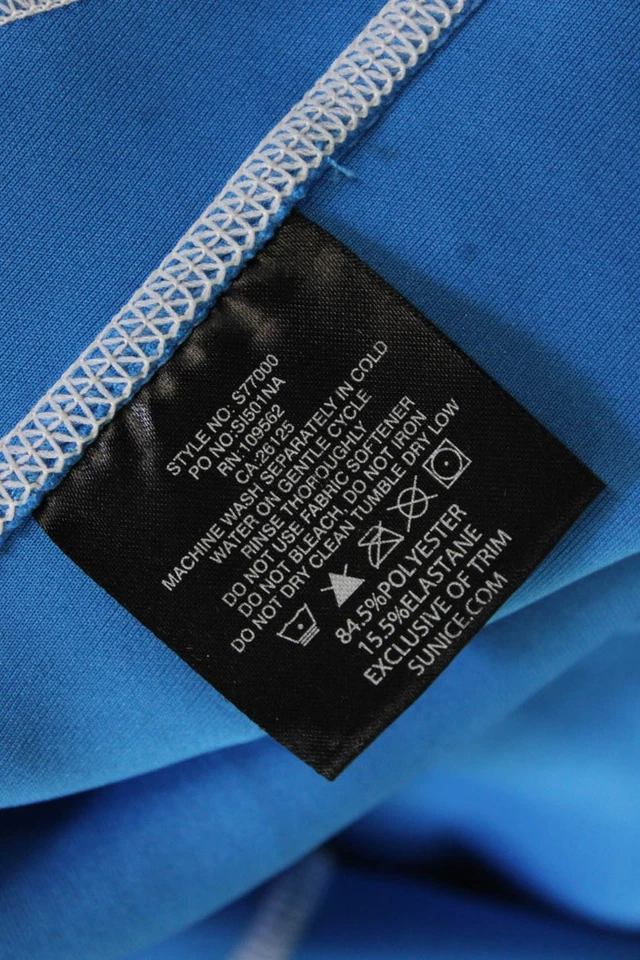 Camisa Sunice Para Hombres Manga Larga Cuarto Cremallera Cuello Simulado Azul Blanco Talla 2XL Foto 4 de 4