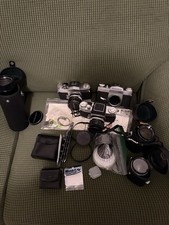 Miranda Auto Sensorex EE Vintage 35mm SLR Film Camera, Silver, with many extras