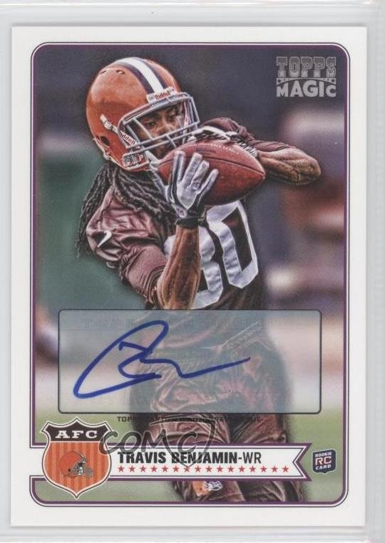 2012 Topps Magic Auto Travis Benjamin #39 Rookie Auto RC 0s5