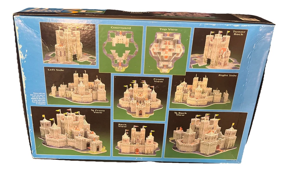 Juego de rompecabezas de construcción de castillo 620 piezas Camelot Puzzle 3D vintage sellado Foto 2 de 3