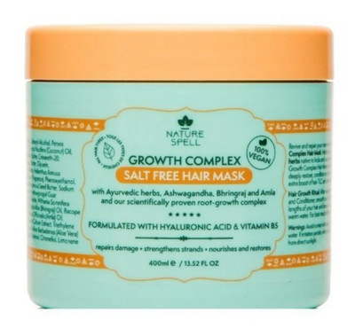 Nature Spell Growth Complex Salt Free Hair Mask Vit B5 & Hylauronic acid 12.75oz