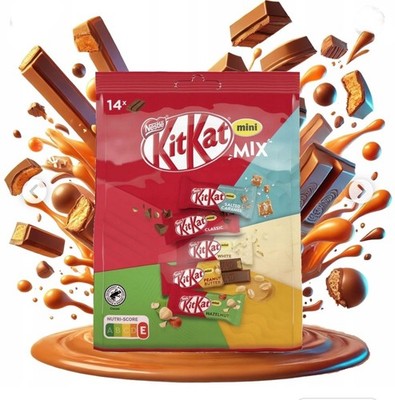 KitKat Mini Chocolate Nestle 197,4g (5 Geschmacksrichtungen, 14 Sticks) [Dire...