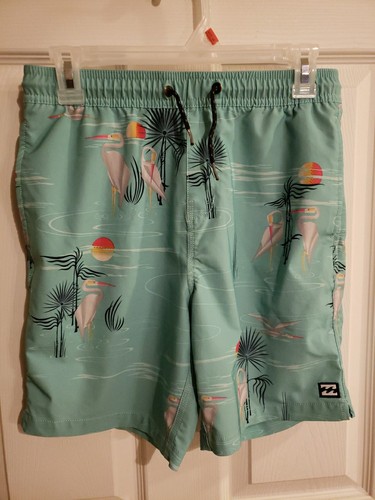 BILLABONG Boy's Elastic Waist Boardshorts Size Large