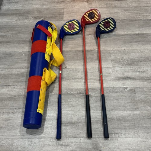 Kids Beginner SNAG Golf Club Right Hand Launcher Red And Blue Clubs And Case