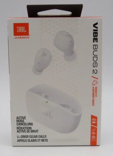 JBL Vibe Buds 2 Noise Cancelling Earbuds 2025 White NEW SEALED
