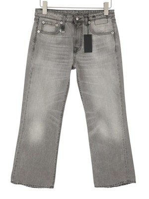 R13 Joan Cropped Flare Damenjeans W27 Ashen Black Zipper