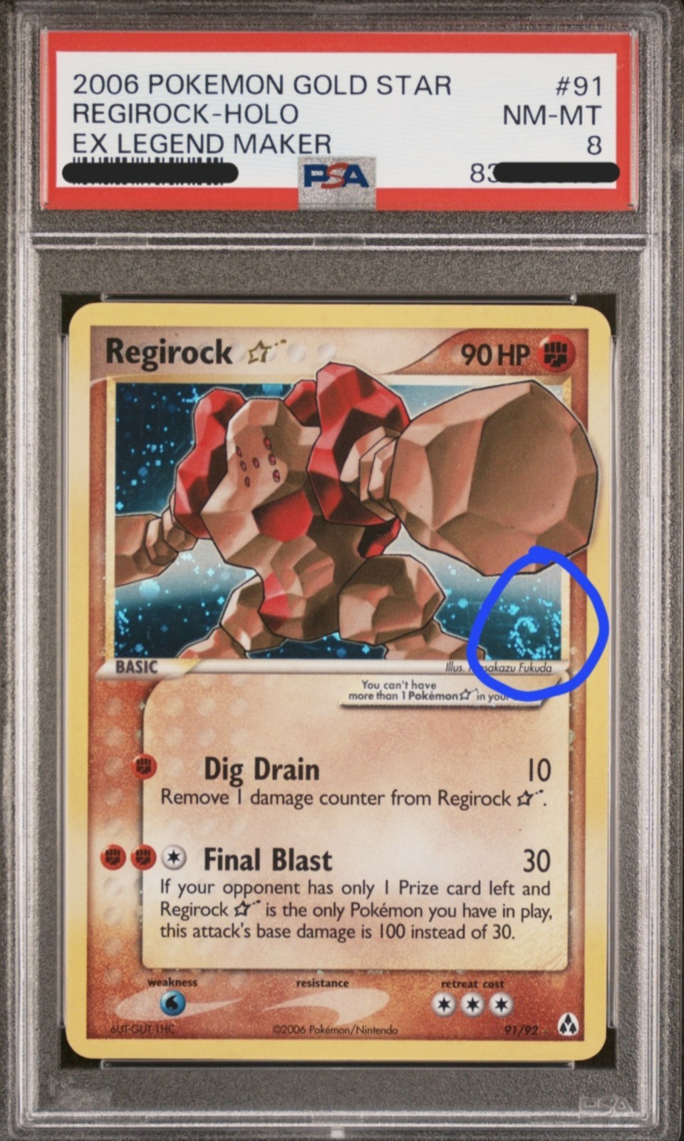 Pokemon Regice Gold Star, Regirock Gold Star w/swirl, Registeel Gold Star PSA 8 view 4
