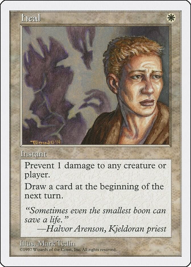 Heal Common Fifth Edition Magic: The Gathering Lightly Played