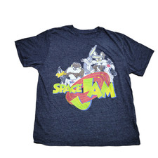 VTG 1996 Space Jam Looney Tunes T-Shirt Men L Black Tune Squad Bugs Taz 90s