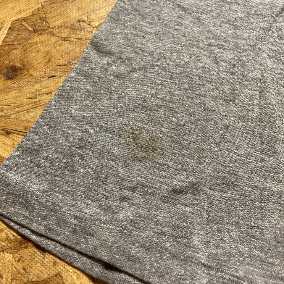 Camiseta anos 80 Russell Athletic Heathered Blue McEver GTKY Ringer L c3 - Imagem 3 de 4