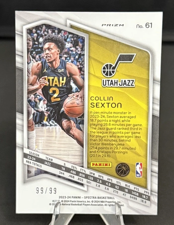 2023-24 Spectra Colin Sexton Interstellar/99 - Image 2 of 2