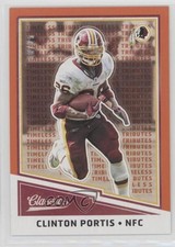 2017 Panini Classics Legends Timeless Tributes Orange 10/25 Clinton Portis 1v3
