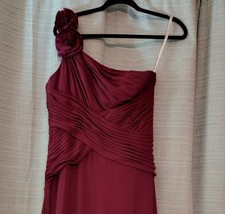David's Bridal Formal Purple/Burgandy One Shoulder Dress 10