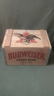Vintage Budweiser Lager Wooden Beer Crate w/ Hinge - 17"- Near Mint Condition