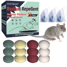 12PCS Mouse Rodent Repellent Natural Mouse Repellent Peppermint Oil for Mice