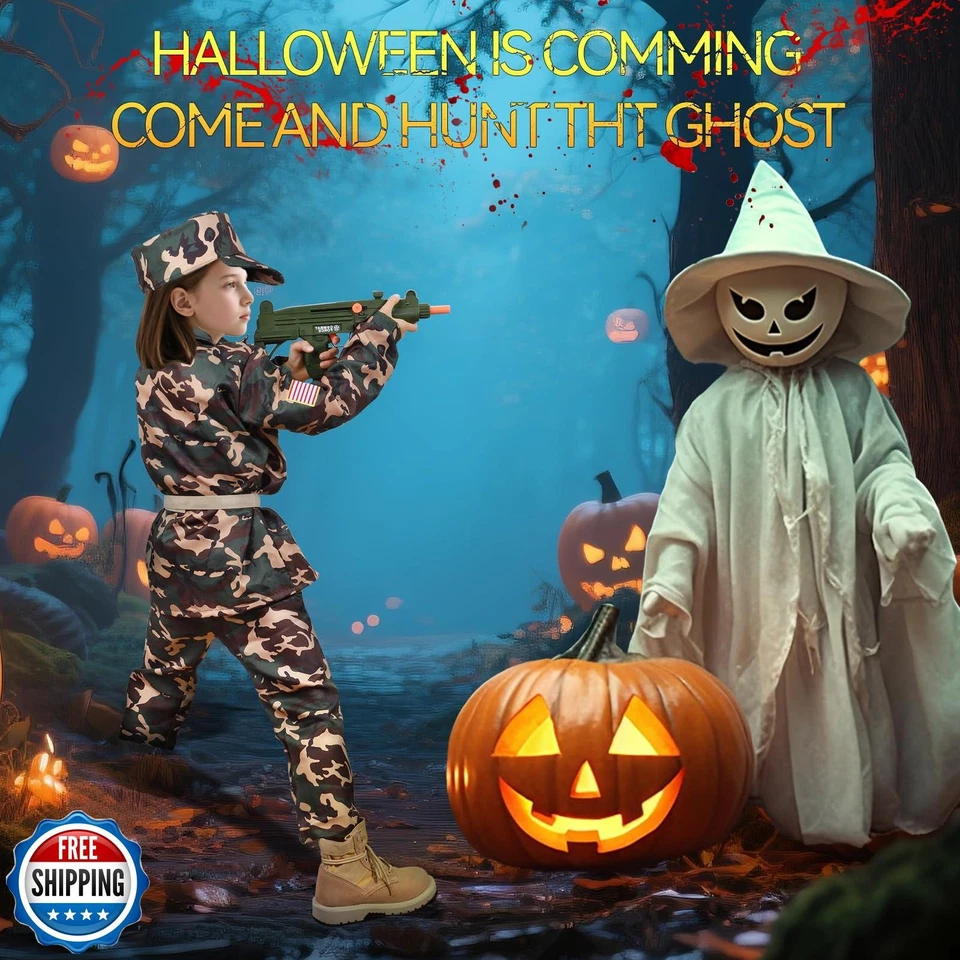 BLmukce Disfraz Ejército para Niños, Niños Militar Ejército Fingir Juego Set, Halloween Foto 4 de 4