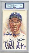 SUPERB MINT 9 JAMES COOL PAPA BELL  PSA/DNA SIGNED  PEREZ STEELE POST CARD