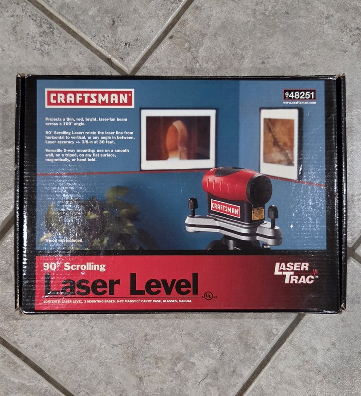 *Pre-Owned* Craftsman 4-in-1 Laser Level Laser Trac Zippered Case Model 948251