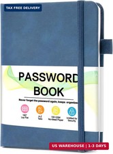 Password Keeper Book with Alphabetical Tabs  4.3"x5.7" Small Password Books for S