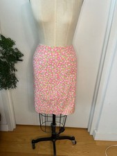 Vintage Lilly Pulitzer 100 Cotton Scalloped Bottom, Pinaepple Skirt Size 6