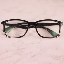 RAY BAN RB7047 2000 Black Mens Rectangle Full Rim Eyeglasses 56-17-145mm