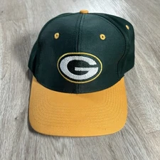 Vintage Green Bay Packers Light-Up Snapback Hat NFL Green Yellow Logo 7 Cap