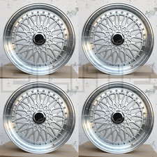 New Set 18 Inch Bbs Super Rs Style Wheels Rims 18x8 35 5x1005x114.3 Cb73.1